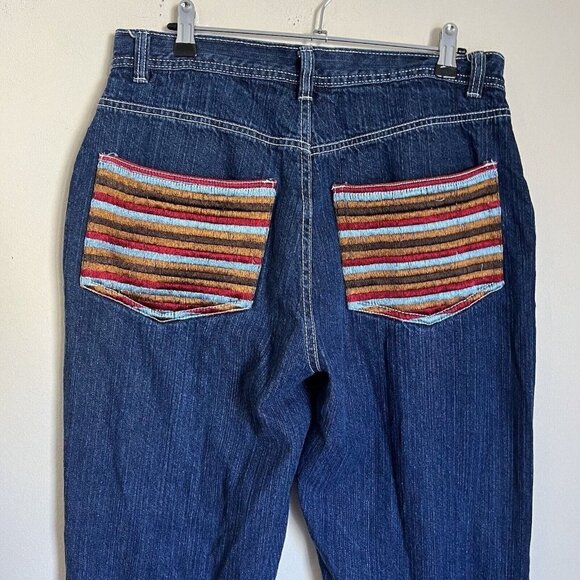 Vintage Don Men Size 32 X 30 Baggy Straight Jeans Logo Embroidered Hip Hop READ - Picture 4 of 6